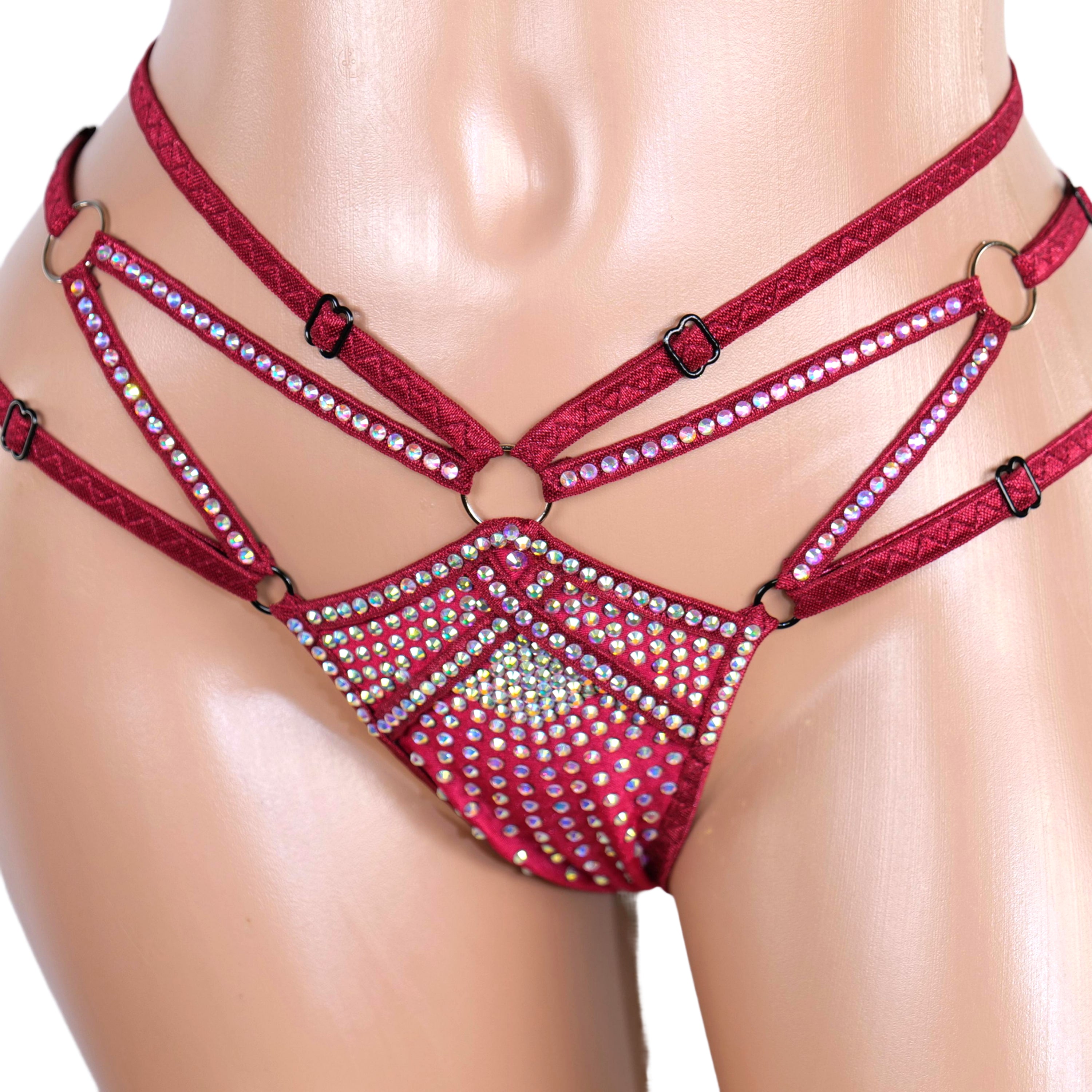 Exotic dancewear Brazilian bikini bottom dance outfit for stripper birthday lingerie 2022 woman sexy panties cheeky lingerie rhinestone