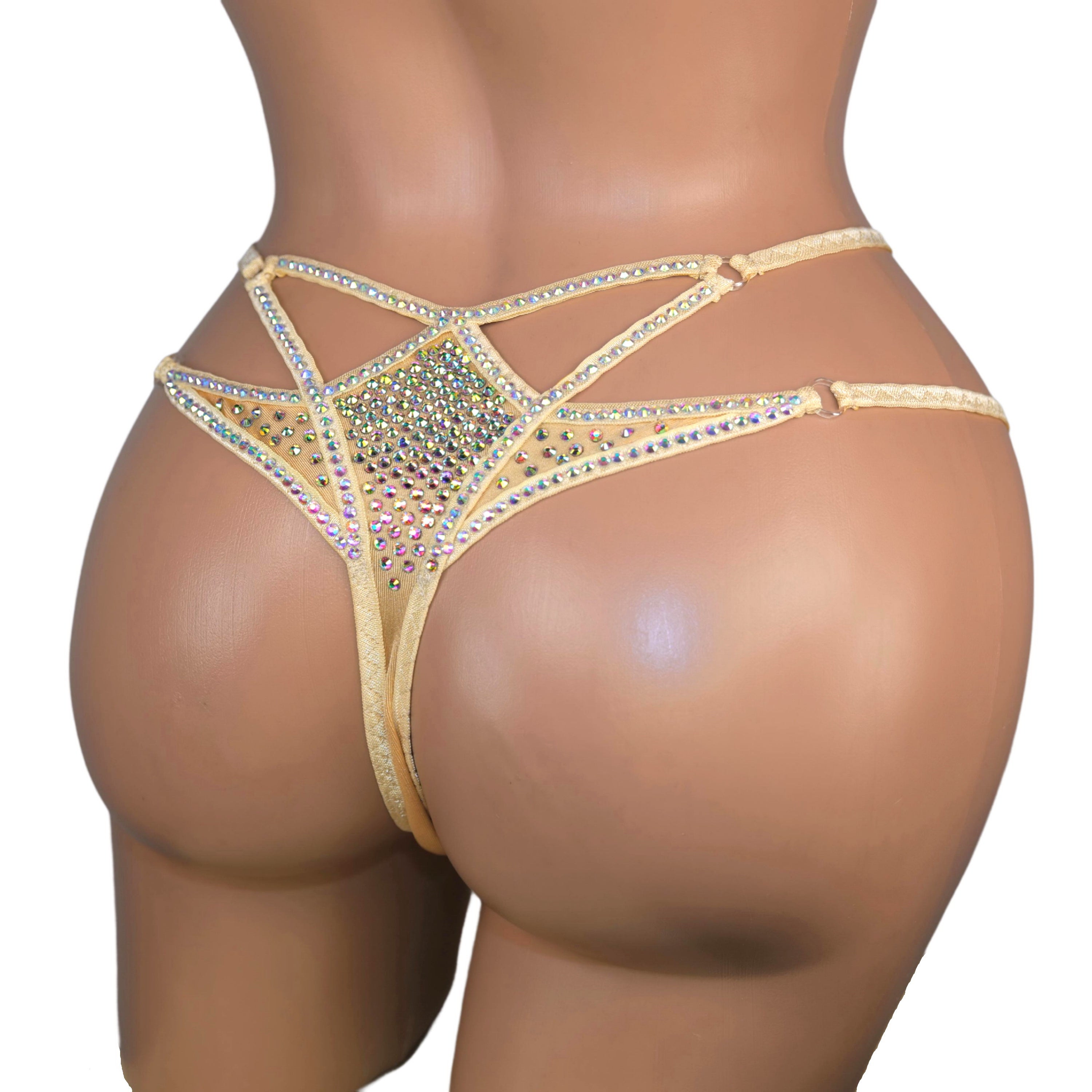 Extreme bikini beach girls swimsuit Stripper outfits rhinestone swimwear exotic dancewear burlesque bikini micro dancer outfits bikini