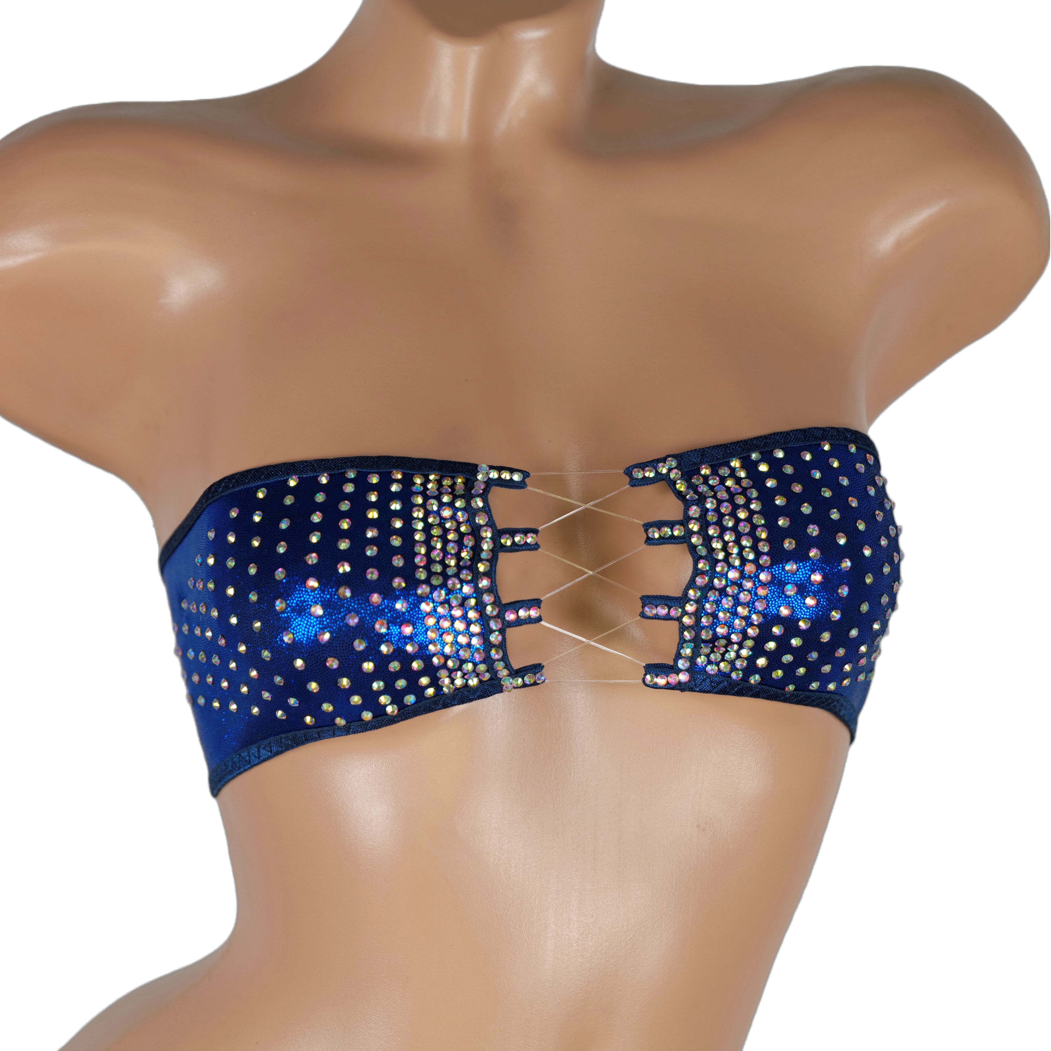 Bandage top rhinestone bra swimsuit sexy women bikini top Stripper bikini top cute Sexy burning bikini sewing swimwear for a gift bikini top