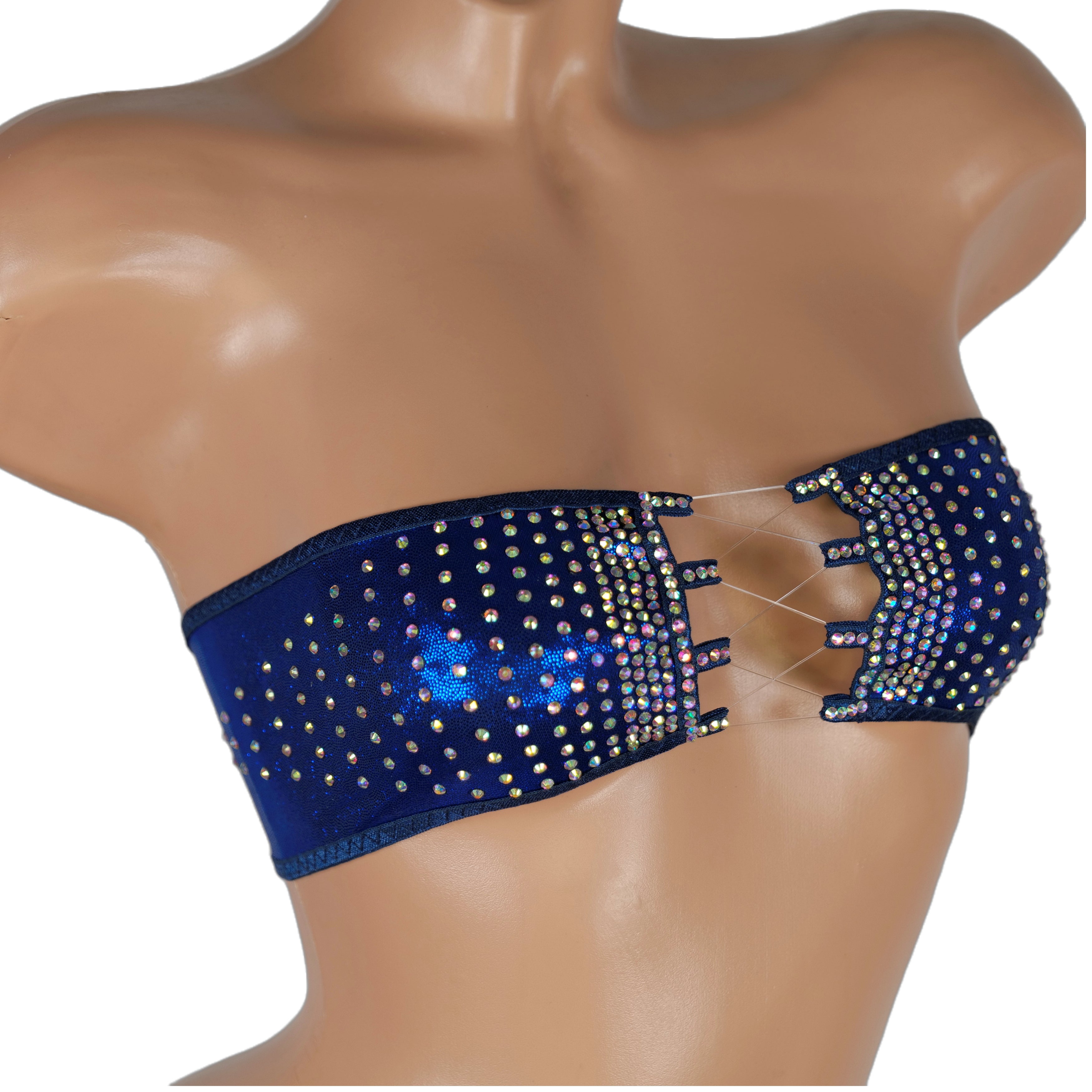 Bandage top rhinestone bra swimsuit sexy women bikini top Stripper bikini top cute Sexy burning bikini sewing swimwear for a gift bikini top