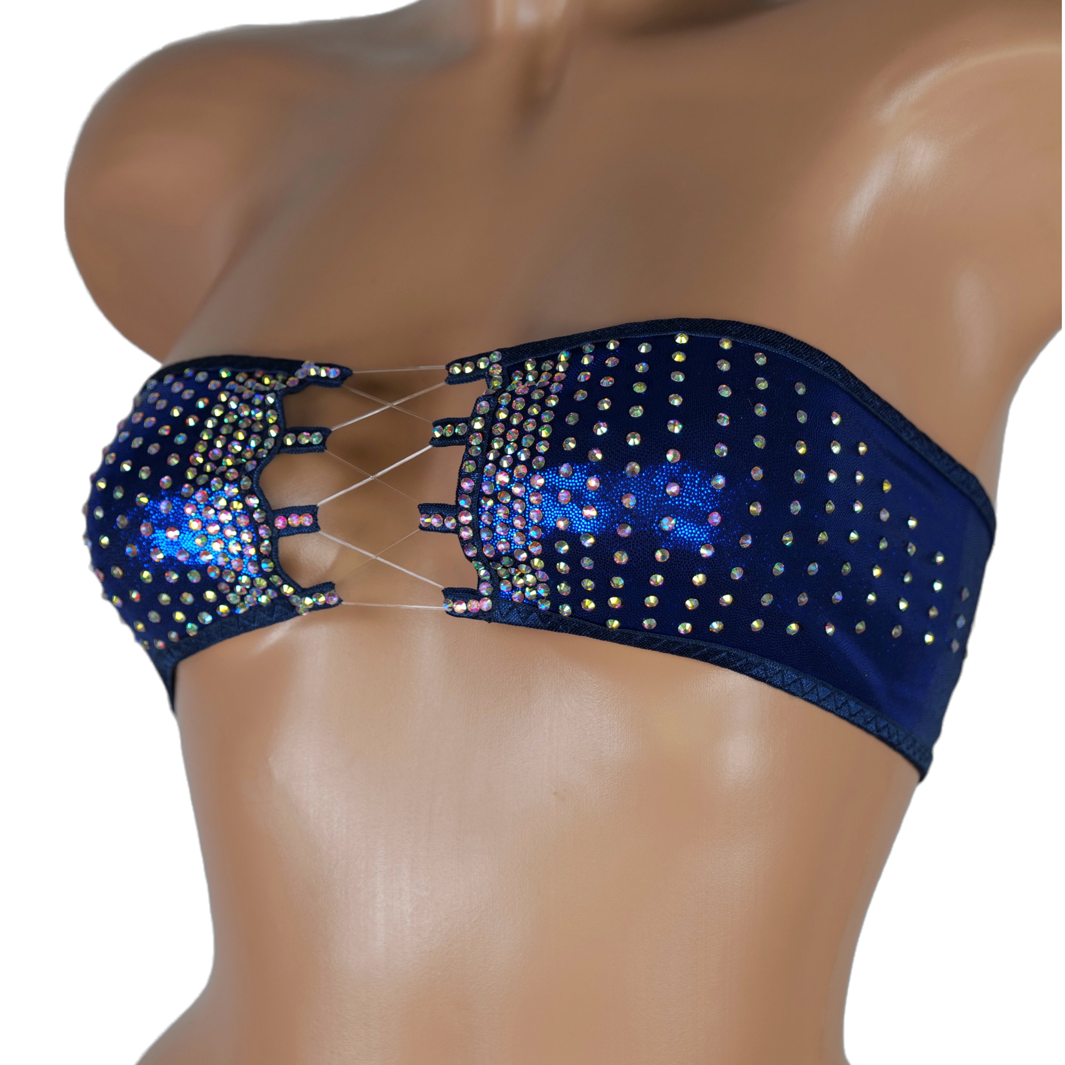 Bandage top rhinestone bra swimsuit sexy women bikini top Stripper bikini top cute Sexy burning bikini sewing swimwear for a gift bikini top