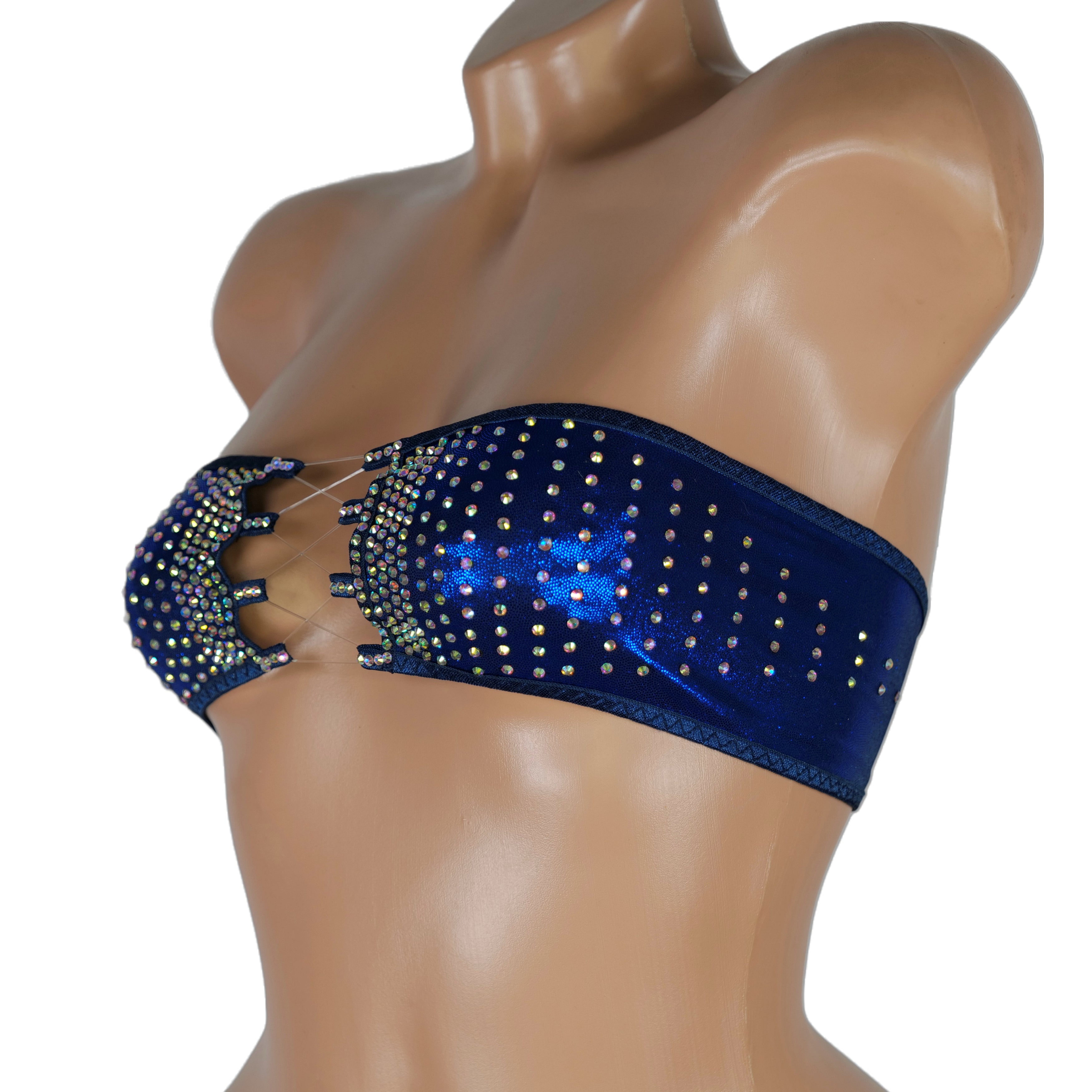 Bandage top rhinestone bra swimsuit sexy women bikini top Stripper bikini top cute Sexy burning bikini sewing swimwear for a gift bikini top