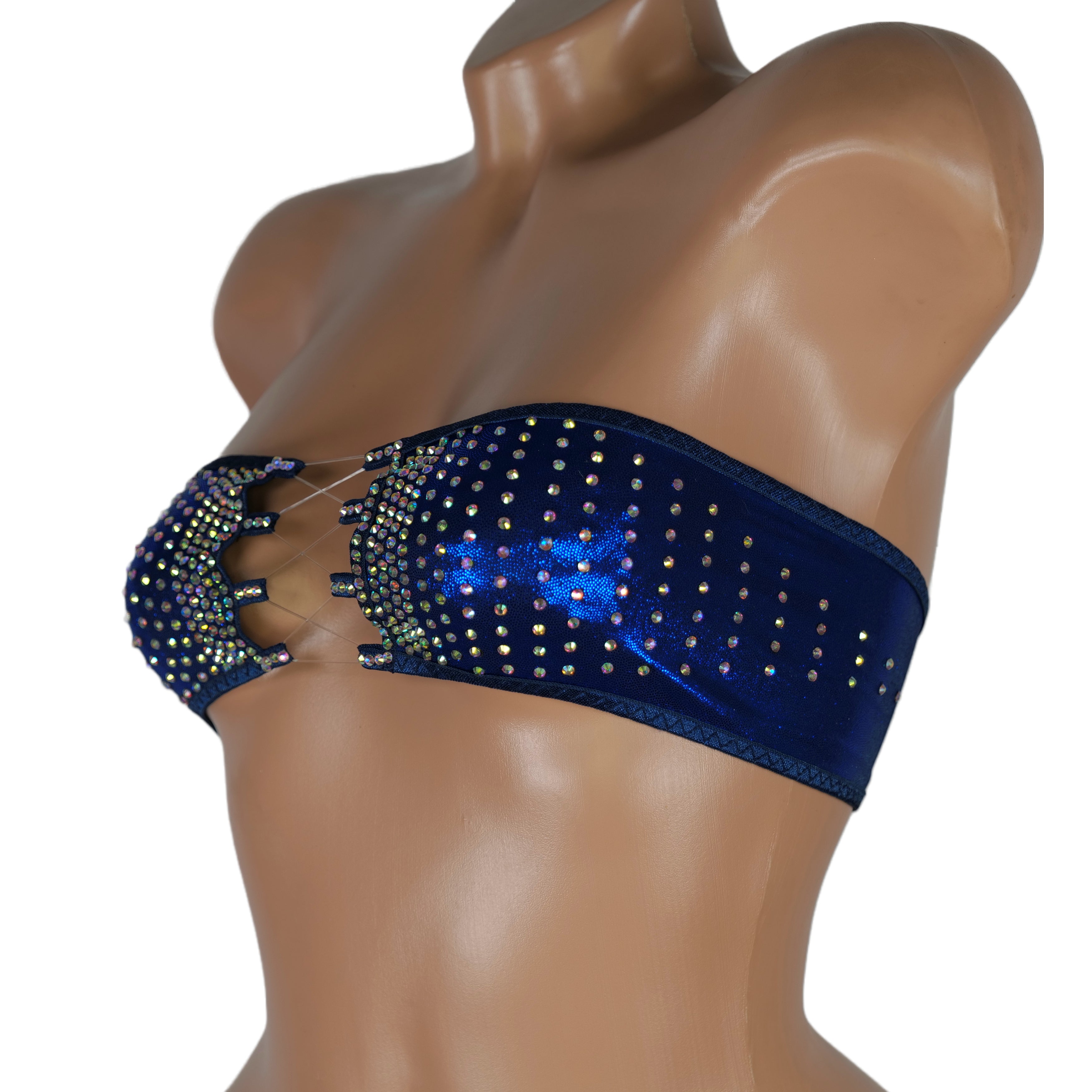 Bandage top rhinestone bra swimsuit sexy women bikini top Stripper bikini top cute Sexy burning bikini sewing swimwear for a gift bikini top