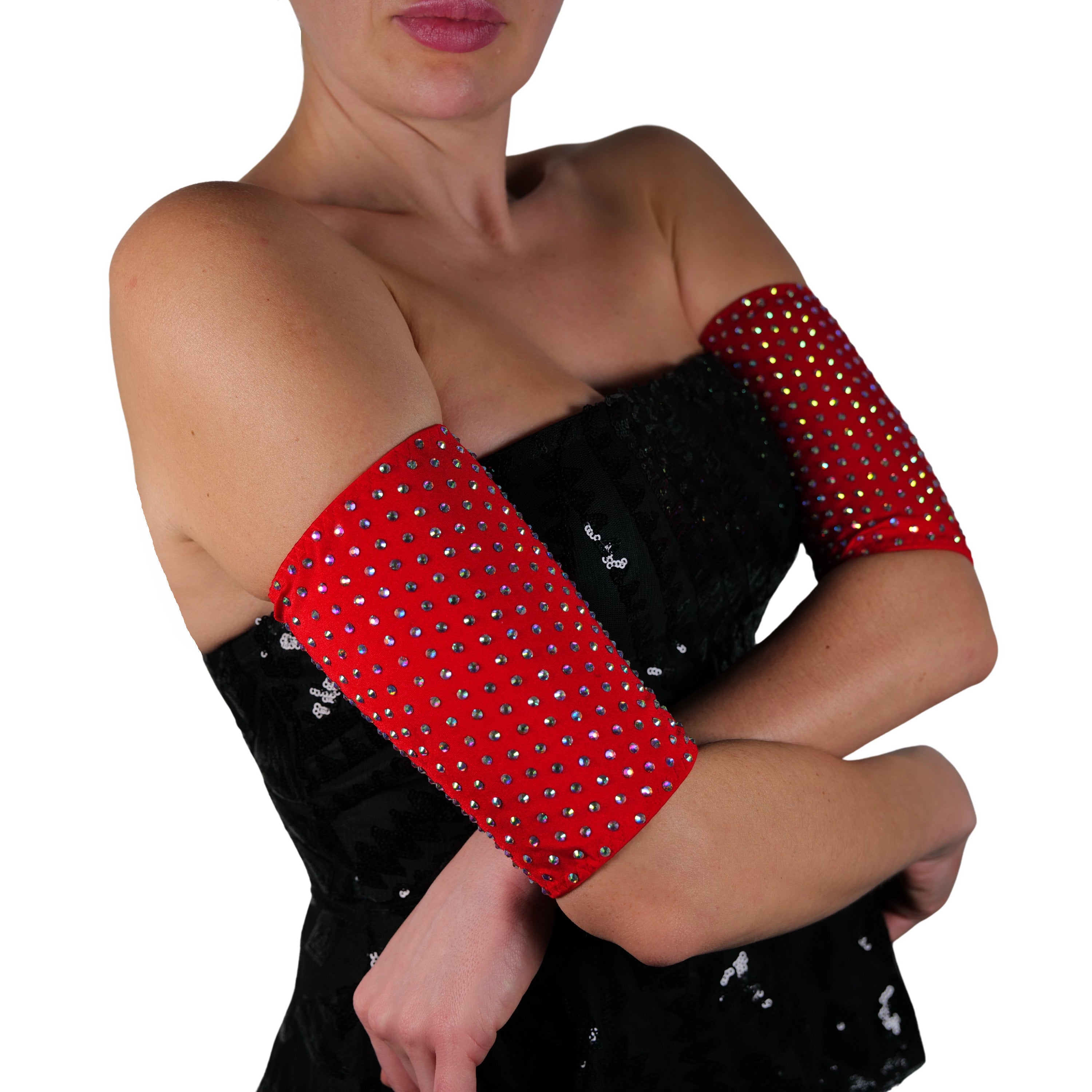 Dance Armband, Rhinestone Armlet for Erotic Dancewear, Upper Arm Band Perfect for Stripper Outfits and Rave Accessories
