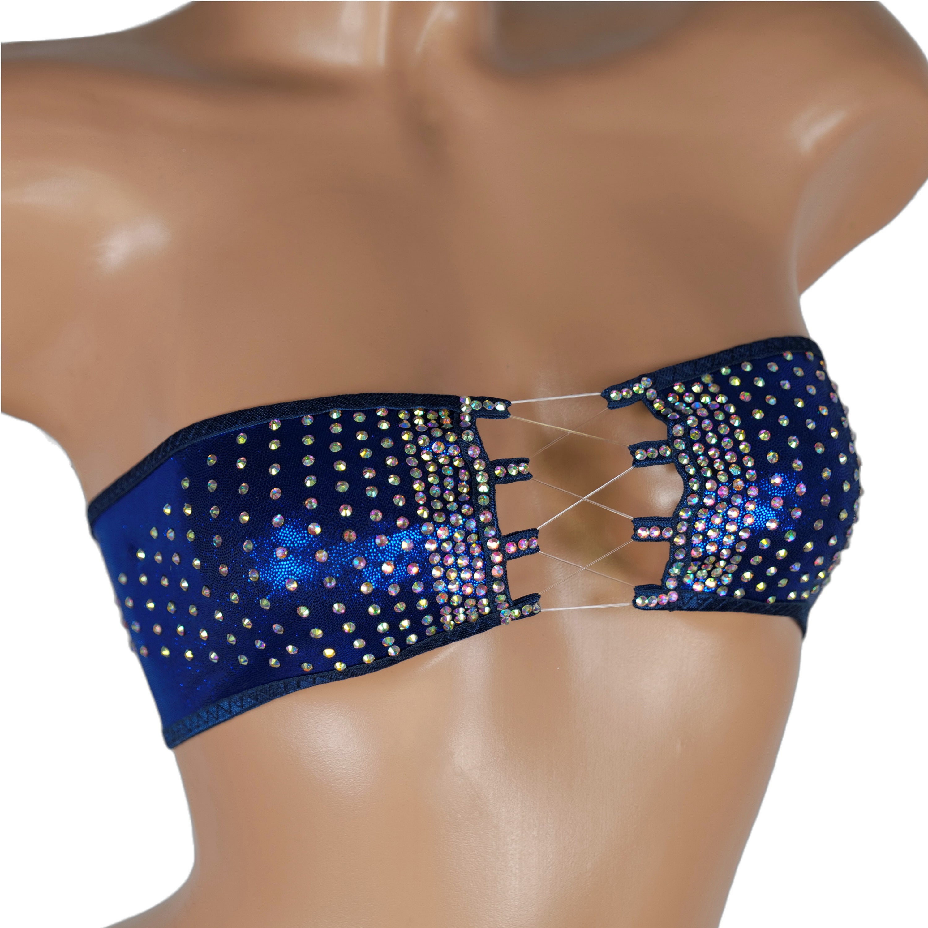 Bandage top rhinestone bra swimsuit sexy women bikini top Stripper bikini top cute Sexy burning bikini sewing swimwear for a gift bikini top