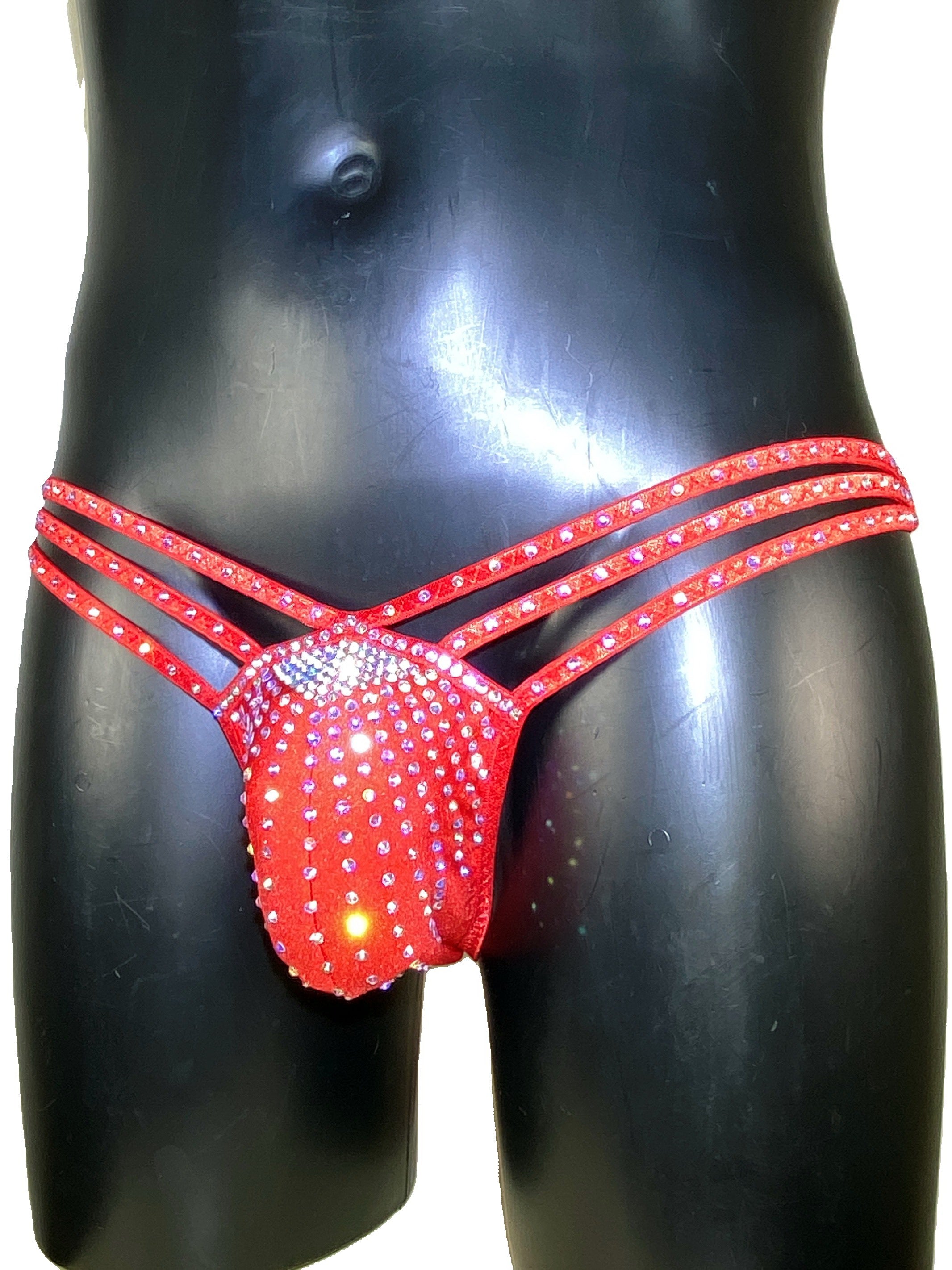 Sexy mens panties thong rhinestones G string men sexy briefs men Stripper wear cute briefs men bikini bottom party thong festival lingerie