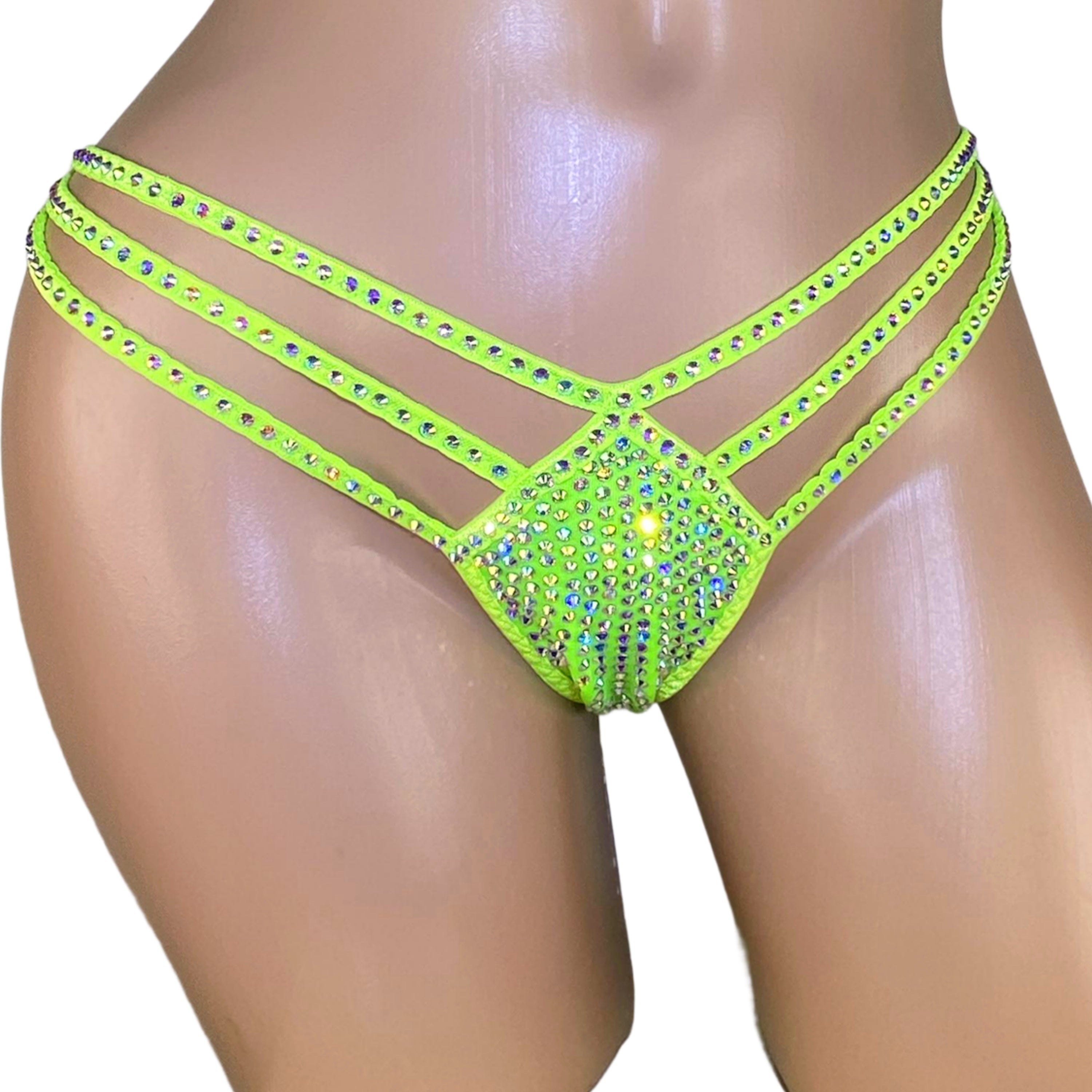 Rhinestone - more panties micro exotic dancewear Stripper outfits erotic lingerie thong
