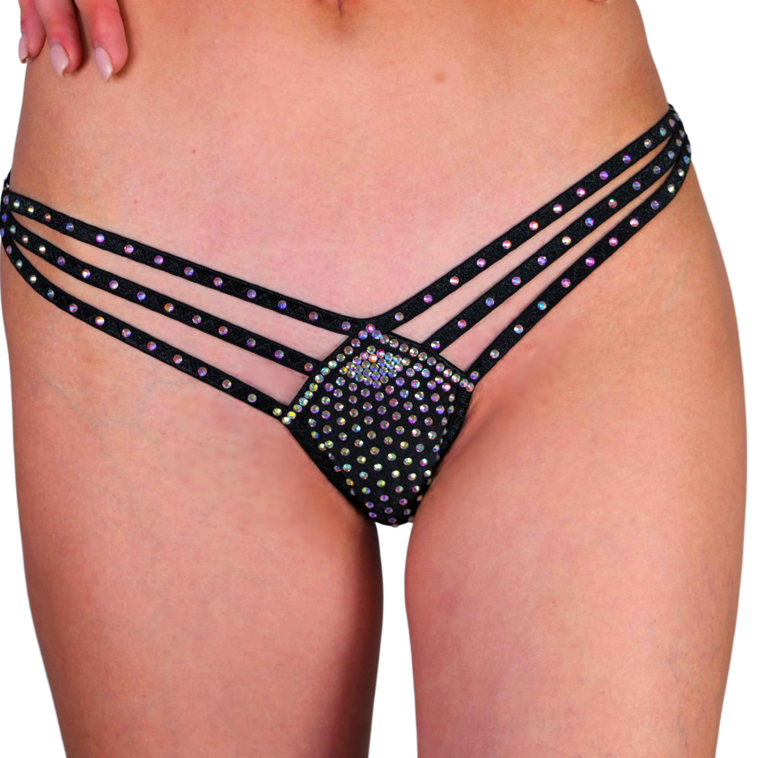 Stripper outfits extreme micro bikini bottom lingerie beach girls rhinestone panties exotic dancewear burlesque outfit lingerie lock thong
