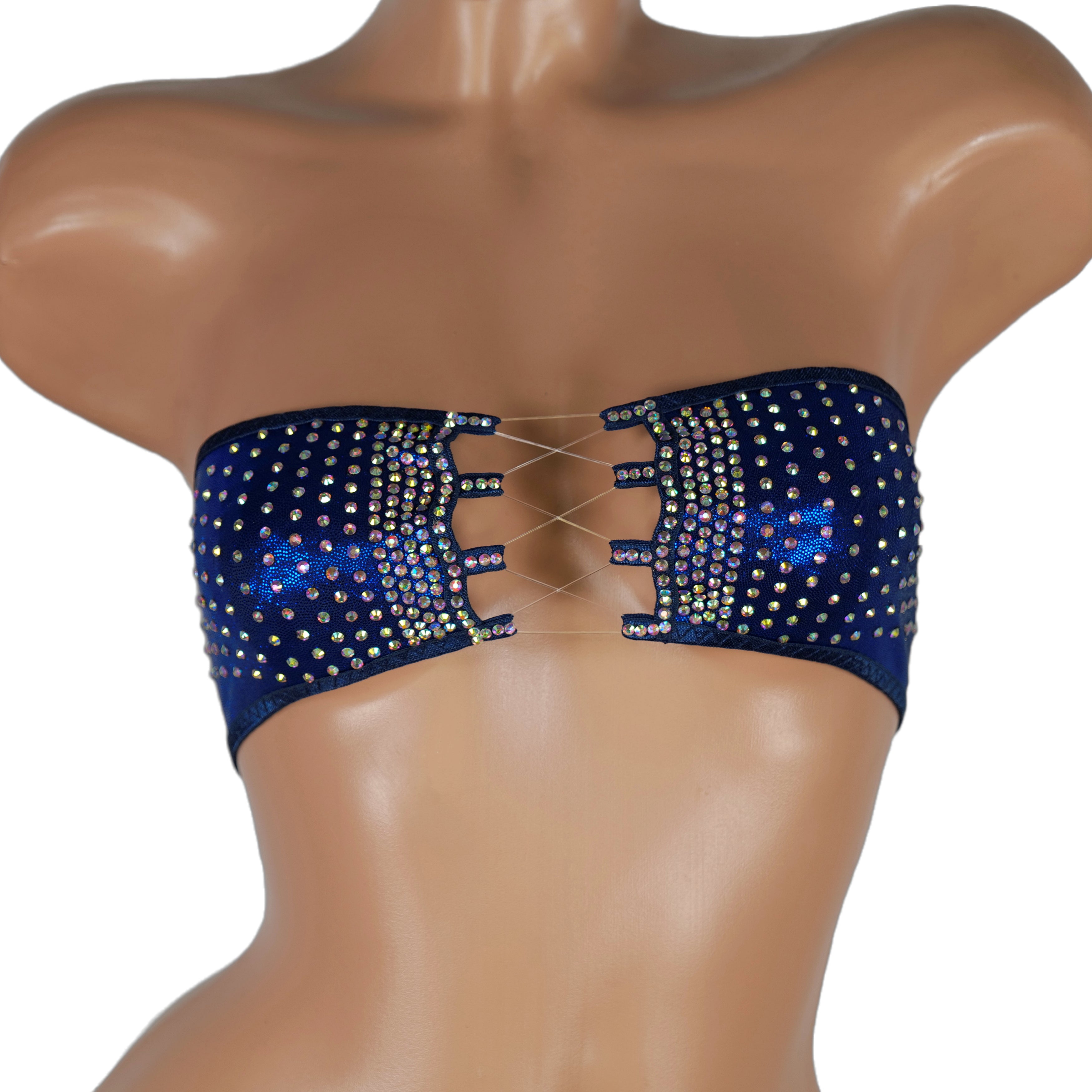 Bandage top rhinestone bra swimsuit sexy women bikini top Stripper bikini top cute Sexy burning bikini sewing swimwear for a gift bikini top