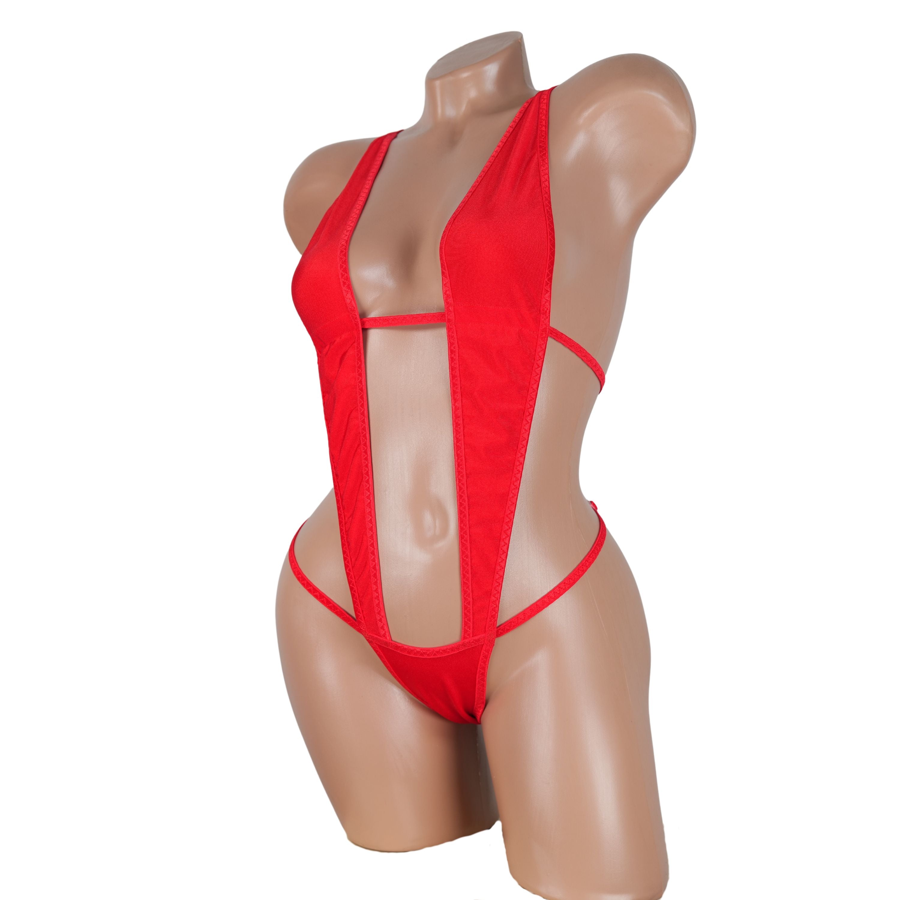 One Piece Bikini Swimsuit, Deep V One Piece Swimsuit, Sexy Swimwear for Women, High Cut One Piece Bikini, Super Sexy Swimsuit