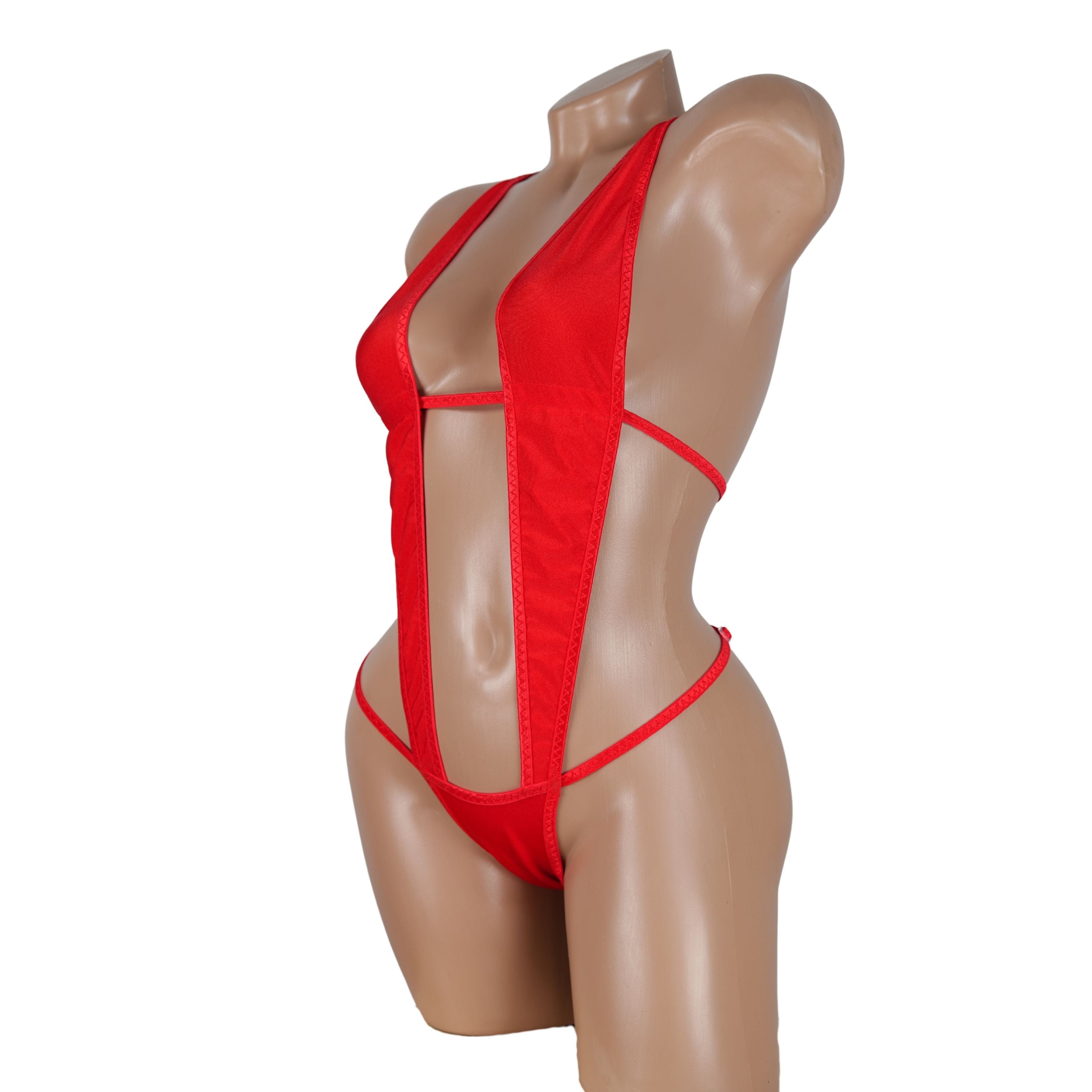 One Piece Bikini Swimsuit, Deep V One Piece Swimsuit, Sexy Swimwear for Women, High Cut One Piece Bikini, Super Sexy Swimsuit