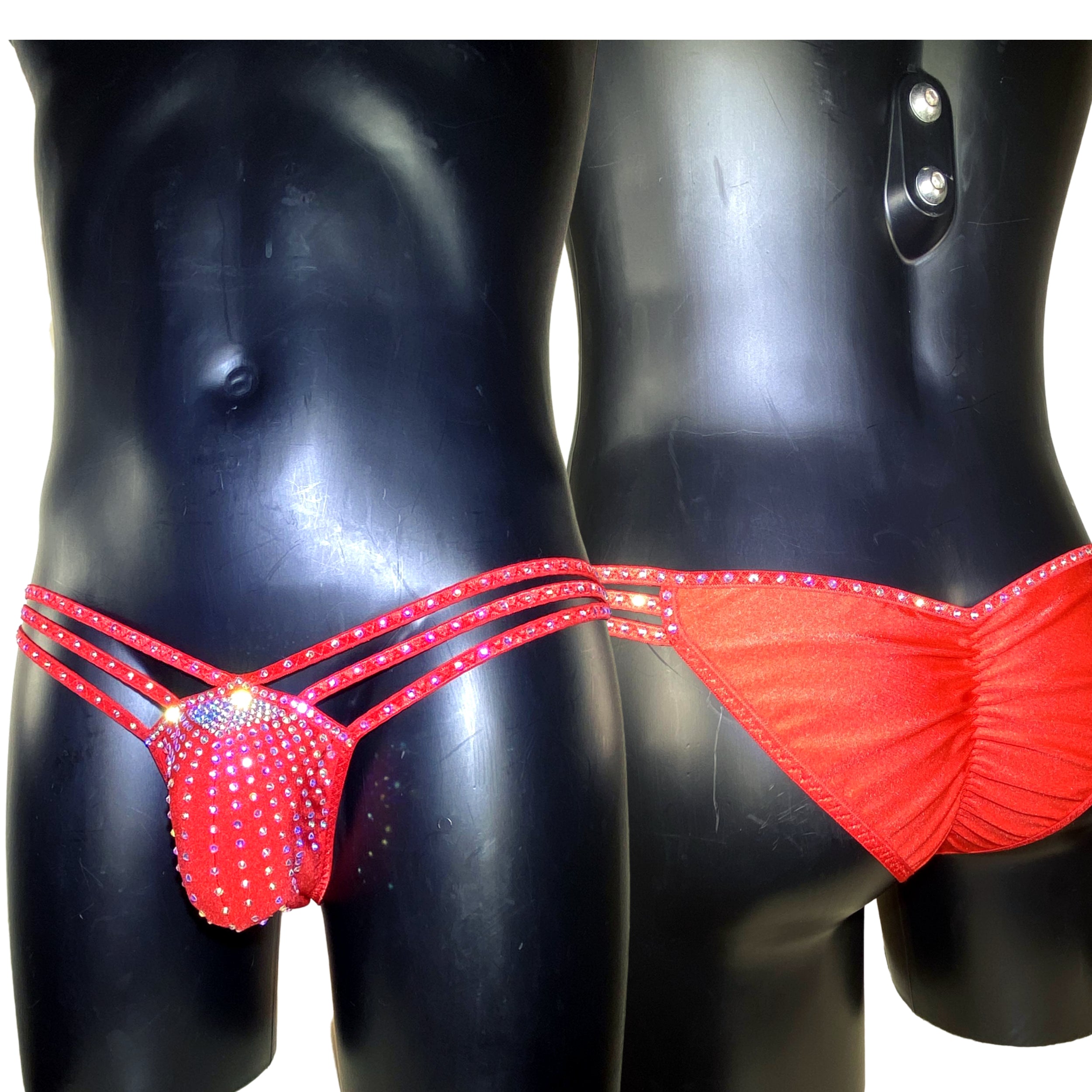 Sexy men panties rhinestone brazilian bottom mens briefs crystal Stripper wear erotic men underwear club dancer outfit panty unique lingerie